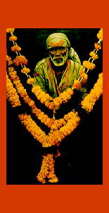 Shirdi Sai with garlands