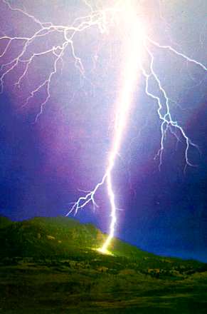 Powerful lightning bolt