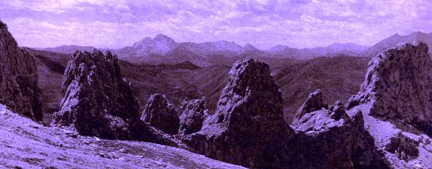 Wind carved rocks of a high Tibetan pass