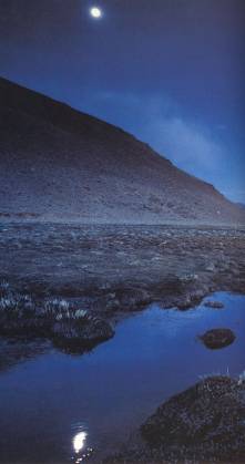 Moonlight over Tingri Plains, Galen Rowell photograph